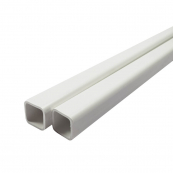 Труба ПВХ квадратная 22х22 мм Эконом бел. 2 мм. Изображение №3 Труба ПВХ квадратная 22х22 мм Эконом бел. 2 мм. Изображение №3