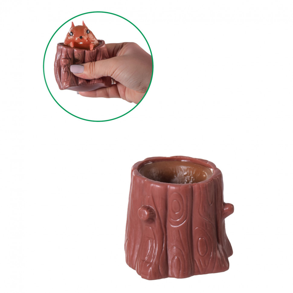 Игрушка антистресс "Белка в дупле" AN2044 6 см Игрушка антистресс "Белка в дупле" AN2044 6 см