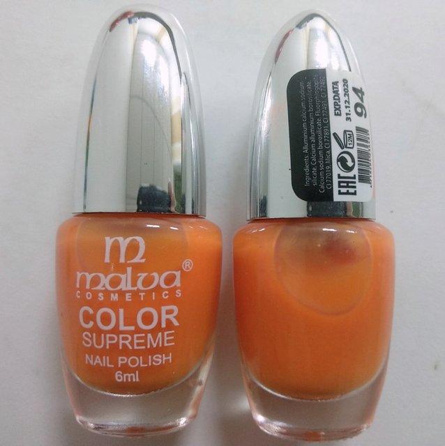 Лак для ногтей Malva Cosmetics Supreme Nail Polish 6 мл М-007 № 094 Оранжевый Лак для ногтей Malva Cosmetics Supreme Nail Polish 6 мл М-007 № 094 Оранжевый