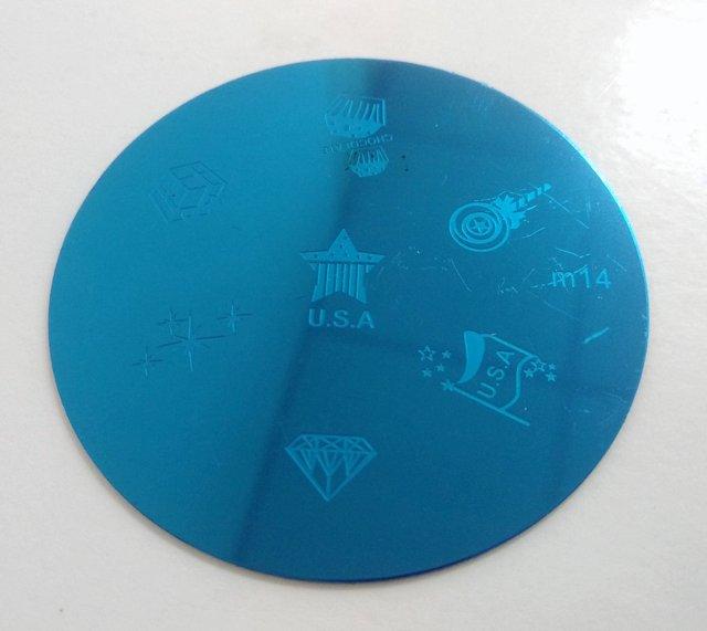 Диск-трафарет для стемпинга Nail Art Spamping Image Plate металличекий круглый № m14 Диск-трафарет для стемпинга Nail Art Spamping Image Plate металличекий круглый № m14