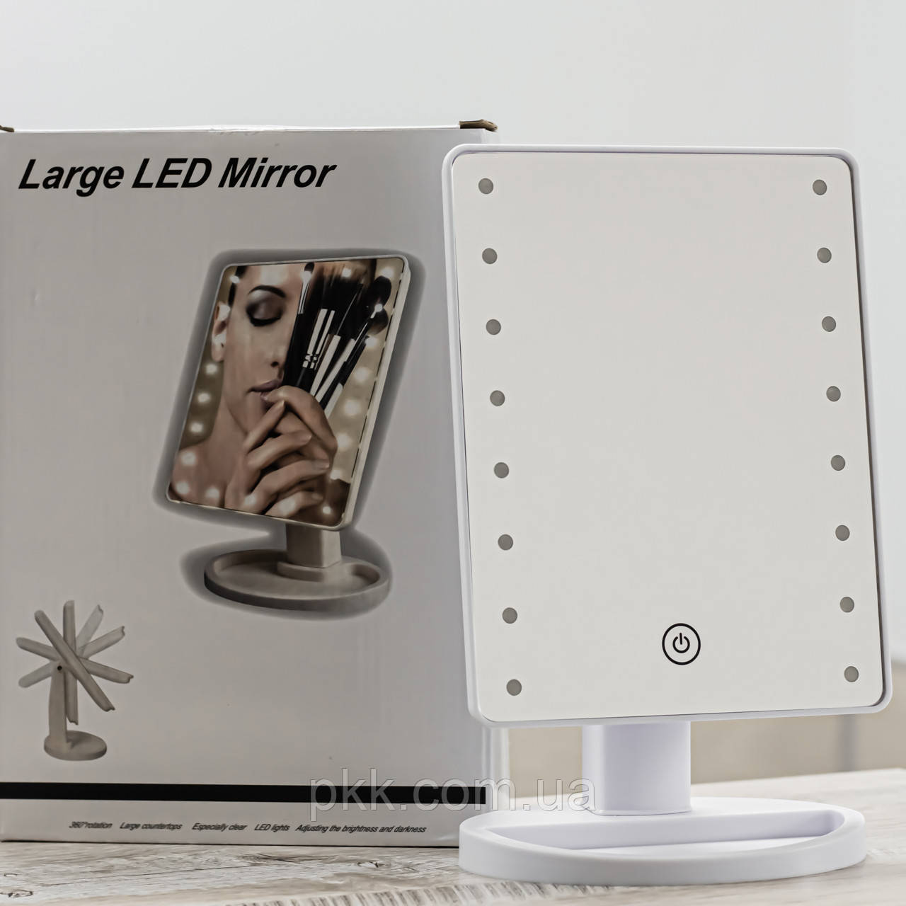 Зеркало косметическое настольное с LED-подсветкой La Rosa 4485 LMR Белое Зеркало косметическое настольное с LED-подсветкой La Rosa 4485 LMR Белое