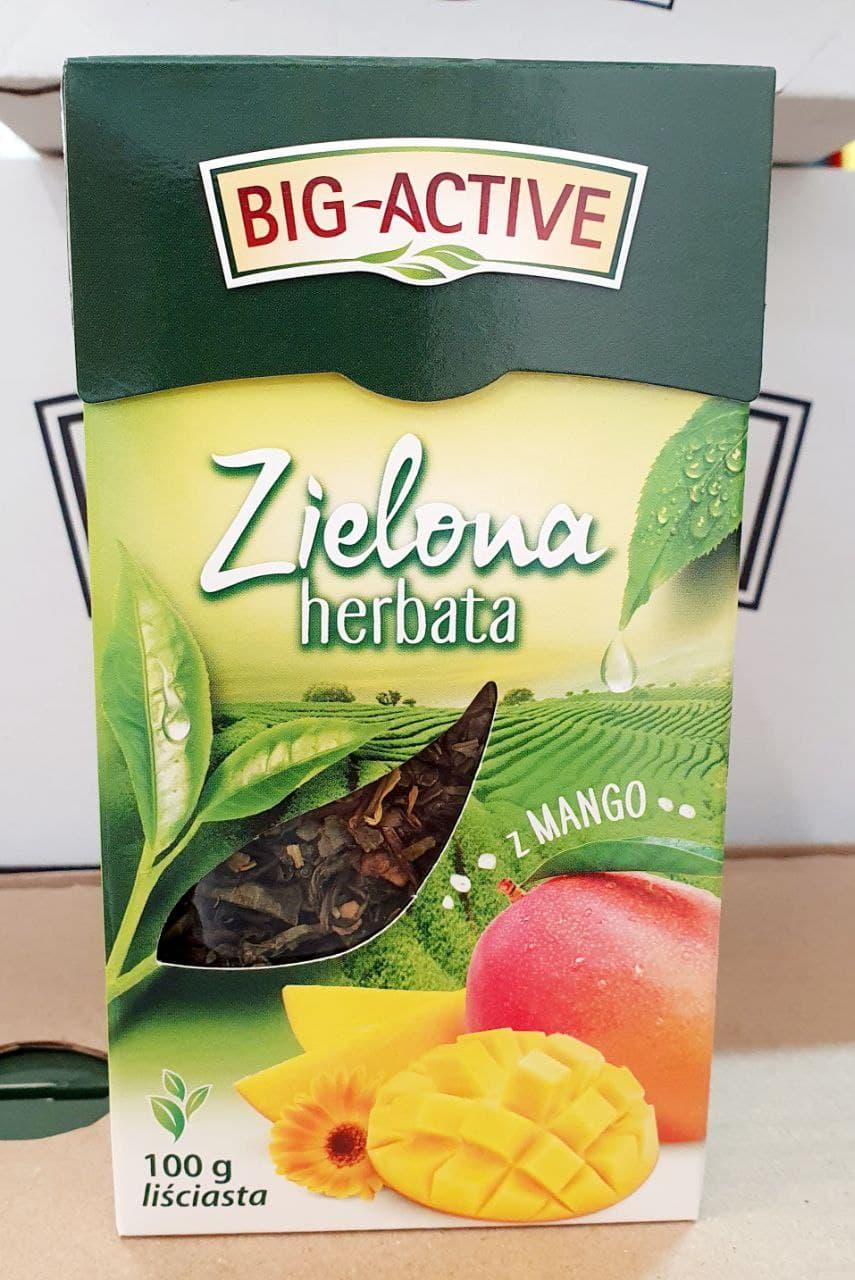 Чай з фруктами Big-Active зелений з манго 100 г. Чай з фруктами Big-Active зелений з манго 100 г.