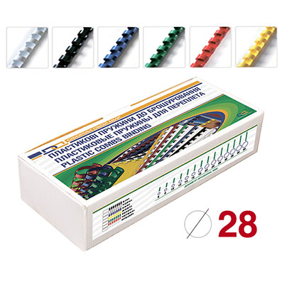 Пружина пластикова D&A 28 мм 50 шт Чорна (1220201280606) Пружина пластикова D&A 28 мм 50 шт Чорна (1220201280606)