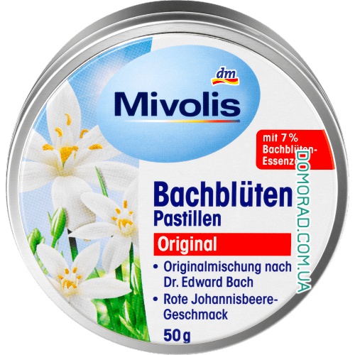 Mivolis Пастилки квіти Баха Bachblüten Pastillen 50g Mivolis Пастилки квіти Баха Bachblüten Pastillen 50g
