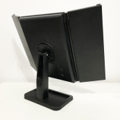 Потрійне дзеркало для макіяжу з підсвічуванням, Дзеркало зі світлодіодом, Настільне LED дзеркало. Колір: чорний. Зображення №4