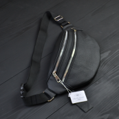 Якісна бананка з натуральної шкіри, сумка чоловіча - жіноча барсетка шкіряна. Зображення №11