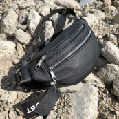 Якісна бананка з натуральної шкіри, сумка чоловіча - жіноча барсетка шкіряна. Зображення №16