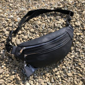 Якісна бананка з натуральної шкіри, сумка чоловіча - жіноча барсетка шкіряна. Зображення №21