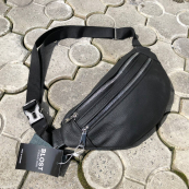 Якісна бананка з натуральної шкіри, сумка чоловіча - жіноча барсетка шкіряна. Зображення №22