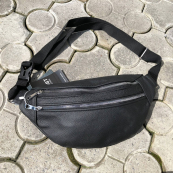 Якісна бананка з натуральної шкіри, сумка чоловіча - жіноча барсетка шкіряна. Зображення №23