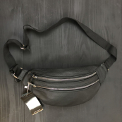 Якісна бананка з натуральної шкіри, сумка чоловіча - жіноча барсетка шкіряна. Зображення №25