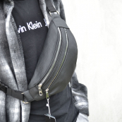 Якісна бананка з натуральної шкіри, сумка чоловіча - жіноча барсетка шкіряна. Зображення №27