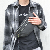 Якісна бананка з натуральної шкіри, сумка чоловіча - жіноча барсетка шкіряна. Зображення №29