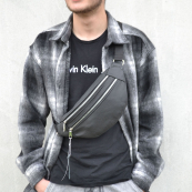 Якісна бананка з натуральної шкіри, сумка чоловіча - жіноча барсетка шкіряна. Зображення №35