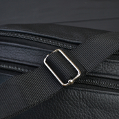 Бананка з натуральної шкіри, сумка чоловіча-жіноча барсетка чорна сумочка. Зображення №5