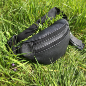 Бананка з натуральної шкіри, сумка чоловіча-жіноча барсетка чорна сумочка. Зображення №27