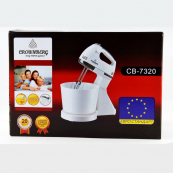 Миксер Crownberg CB-7320 ручной с подставкой и емкостью 2л 300 Вт на 7 скоростей, кухонный тестомес. Изображение №5