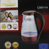 Электрочайник Crownberg Cb-9114 1.7 л стеклянный электрический чайник Crownberg. Изображение №14