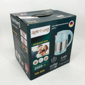 Електрочайник Rainberg RB-808 2 л нержавіюча сталь, гарний електричний чайник. Колір: чорний. Зображення №9