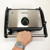 Гриль притискний Rainberg RB-5412 2800 Вт, Гриль для шаурми для дому, Гриль двосторонній контактний. Зображення №4