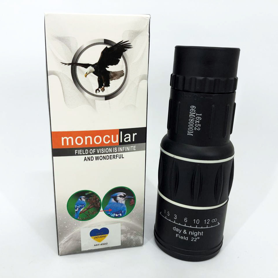 Монокуляр Bushnell 16x52 PowerView монокль, Бушнел, підзорна труба з чохлом Монокуляр Bushnell 16x52 PowerView монокль, Бушнел, підзорна труба з чохлом