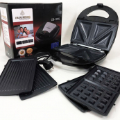 Мультимейкер Crownberg CB-1075 3 В 1 Гриль Сендвичница Вафельница. Изображение №16