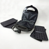 Мультимейкер Crownberg CB-1075 3 В 1 Гриль Сендвичница Вафельница. Изображение №19