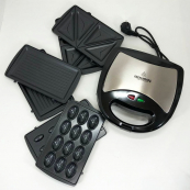 Мультимейкер 4 В 1 Crownberg CB-1074 750Вт Гриль Сендвичница Вафельница Орешница. Изображение №12 Мультимейкер 4 В 1 Crownberg CB-1074 750Вт Гриль Сендвичница Вафельница Орешница. Изображение №12