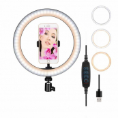 Кольцевая лампа 26 см, лампа для тик тока tiktok, селфи лампа с держателем для телефона. Зображення №6