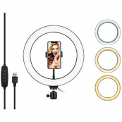Кольцевая лампа 26 см, лампа для тик тока tiktok, селфи лампа с держателем для телефона. Зображення №12
