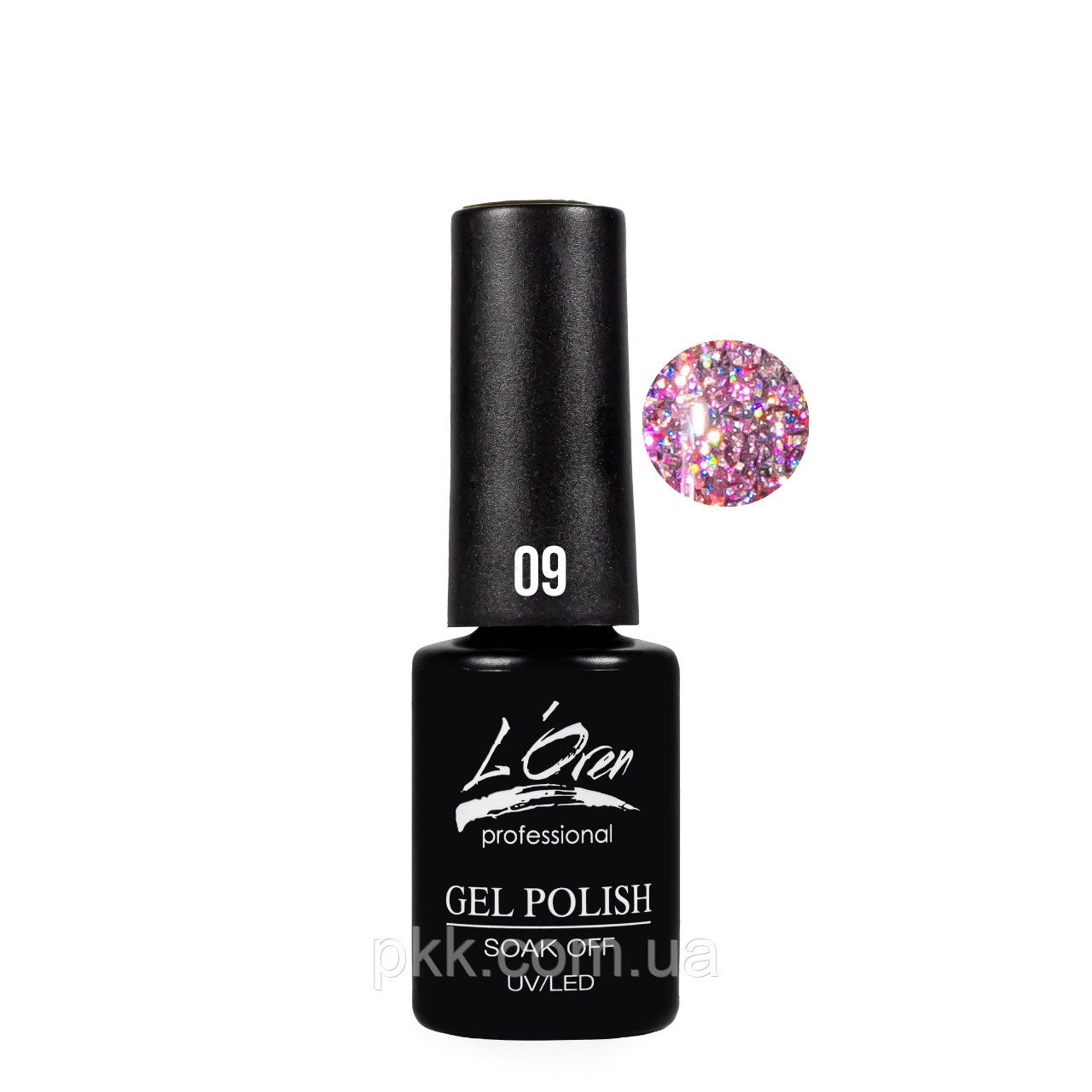 Гель-лак для нігтів L oren світловідбиваючий 7 мл № 09 SD Ніжно-рожеві блискітки Гель-лак для нігтів L oren світловідбиваючий 7 мл № 09 SD Ніжно-рожеві блискітки