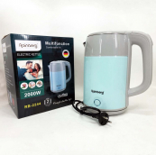 Електрочайник дисковий Rainberg RB-2244 2000 Вт 2л, стильний електричний чайник. Колір: блакитний. Зображення №11 Електрочайник дисковий Rainberg RB-2244 2000 Вт 2л, стильний електричний чайник. Колір: блакитний. Зображення №11