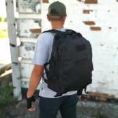 Рюкзак Тактичний на 40л штурмовий туристичний із системою MOLLE Чорний великий. Зображення №27 Рюкзак Тактичний на 40л штурмовий туристичний із системою MOLLE Чорний великий. Зображення №27