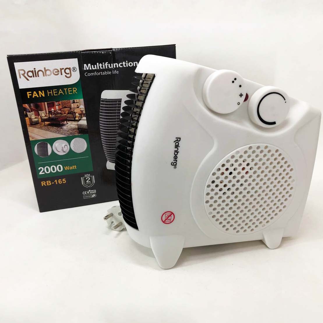 Якісний побутовий тепловентилятор обігрівач RAINBERG RB-165 дуйчик Якісний побутовий тепловентилятор обігрівач RAINBERG RB-165 дуйчик