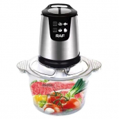 Універсальний подрібнювач кухонний RAF R.7009B чоппер зі скляною чашею 2л 800 Вт. Зображення №2 Універсальний подрібнювач кухонний RAF R.7009B чоппер зі скляною чашею 2л 800 Вт. Зображення №2