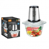 Універсальний подрібнювач кухонний RAF R.7009B чоппер зі скляною чашею 2л 800 Вт. Зображення №3 Універсальний подрібнювач кухонний RAF R.7009B чоппер зі скляною чашею 2л 800 Вт. Зображення №3