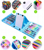 Набор для детского творчества в чемодане из 208 предметов "Чемодан творчества" Голубой. Зображення №5 Набор для детского творчества в чемодане из 208 предметов "Чемодан творчества" Голубой. Зображення №5