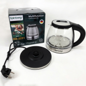 Електрочайник скляний Rainberg RB-2251 - 1л, стильний електричний чайник, безшумний чайник. Зображення №2