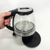 Електрочайник скляний Rainberg RB-2251 - 1л, стильний електричний чайник, безшумний чайник. Зображення №4