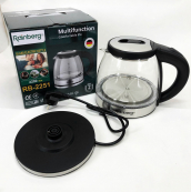 Електрочайник скляний Rainberg RB-2251 - 1л, стильний електричний чайник, безшумний чайник. Зображення №6