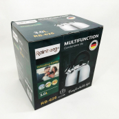 Чайник зі свистком, з нержавіючої сталі для електричних та газових плит Rainberg RB-626 3л. Зображення №4