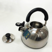 Чайник зі свистком, з нержавіючої сталі для електричних та газових плит Rainberg RB-626 3л. Зображення №7