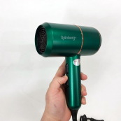 Фен для укладання та сушіння волосся Rainberg RB-2211 + насадка-концентратор, гарний потужний фен. Колір: зелений. Зображення №15
