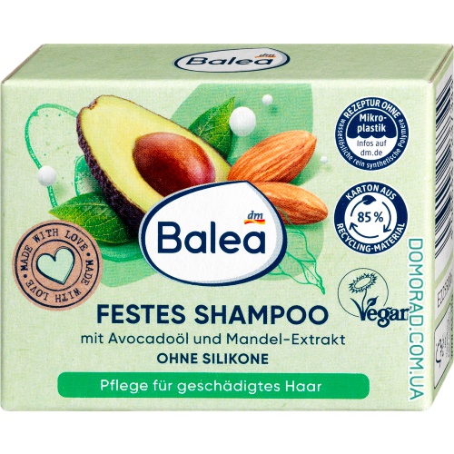 Balea Твердий шампунь Avocado Mandelmilch 60g Balea Твердий шампунь Avocado Mandelmilch 60g