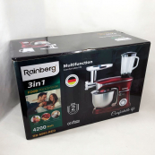 Багатофункціональний кухонний комбайн Rainberg RB-8080 Тістоміс, М'ясорубка, Блендер, Потужний блендер. Зображення №15