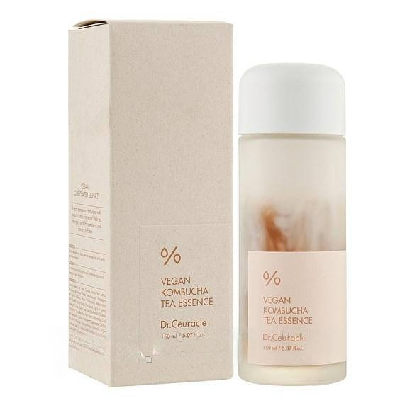 Двофазна кремова есенція для обличчя з комбучею та чорним чаєм FarmStay Dr.Ceuracle Vegan Combucha Tea Essence, 140 мл Двофазна кремова есенція для обличчя з комбучею та чорним чаєм FarmStay Dr.Ceuracle Vegan Combucha Tea Essence, 140 мл
