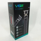 Машинка для стрижки с триммером VGR V-170 для волос, усов и бороды, беспроводная со сменными насадками. Изображение №8