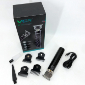 Машинка для стрижки с триммером VGR V-170 для волос, усов и бороды, беспроводная со сменными насадками. Изображение №14