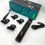 Машинка для стрижки с триммером VGR V-170 для волос, усов и бороды, беспроводная со сменными насадками. Изображение №17
