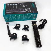 Машинка для стрижки с триммером VGR V-170 для волос, усов и бороды, беспроводная со сменными насадками. Изображение №18